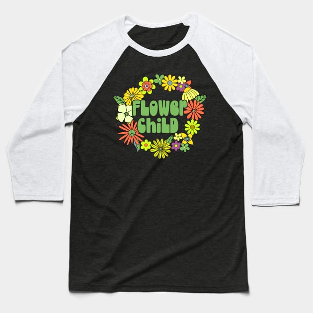 Stay Wild Flower Child Baseball T-Shirt by machmigo
